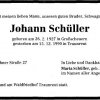 Schueller Johann 1927-1990 Todesanzeige